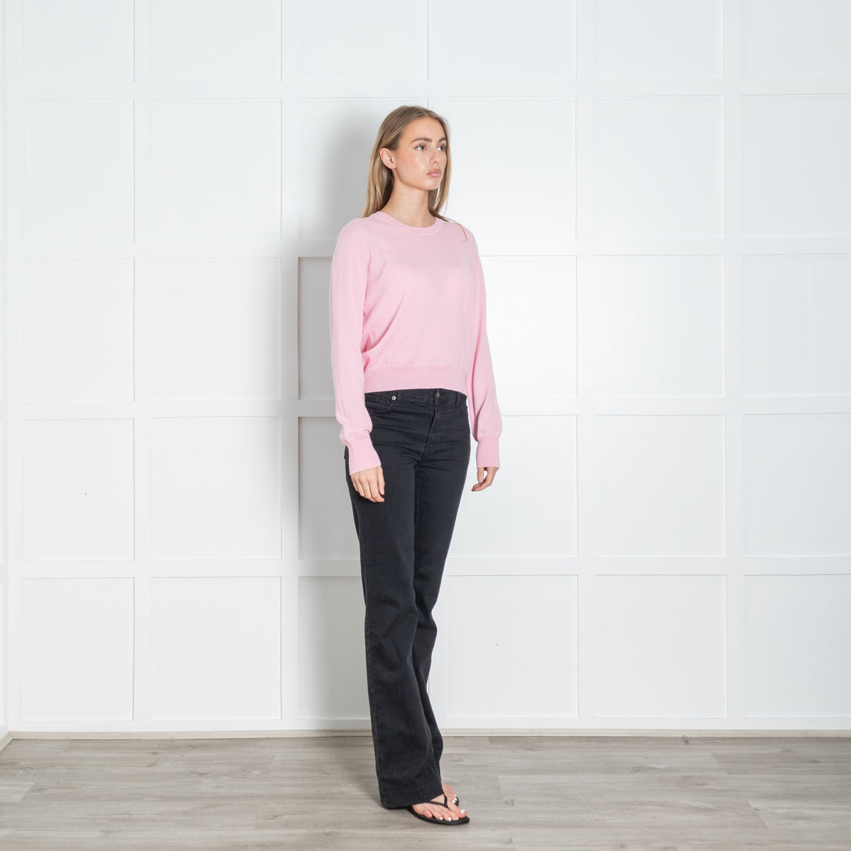 &Daughter Pink Round Neck Wool Jumper