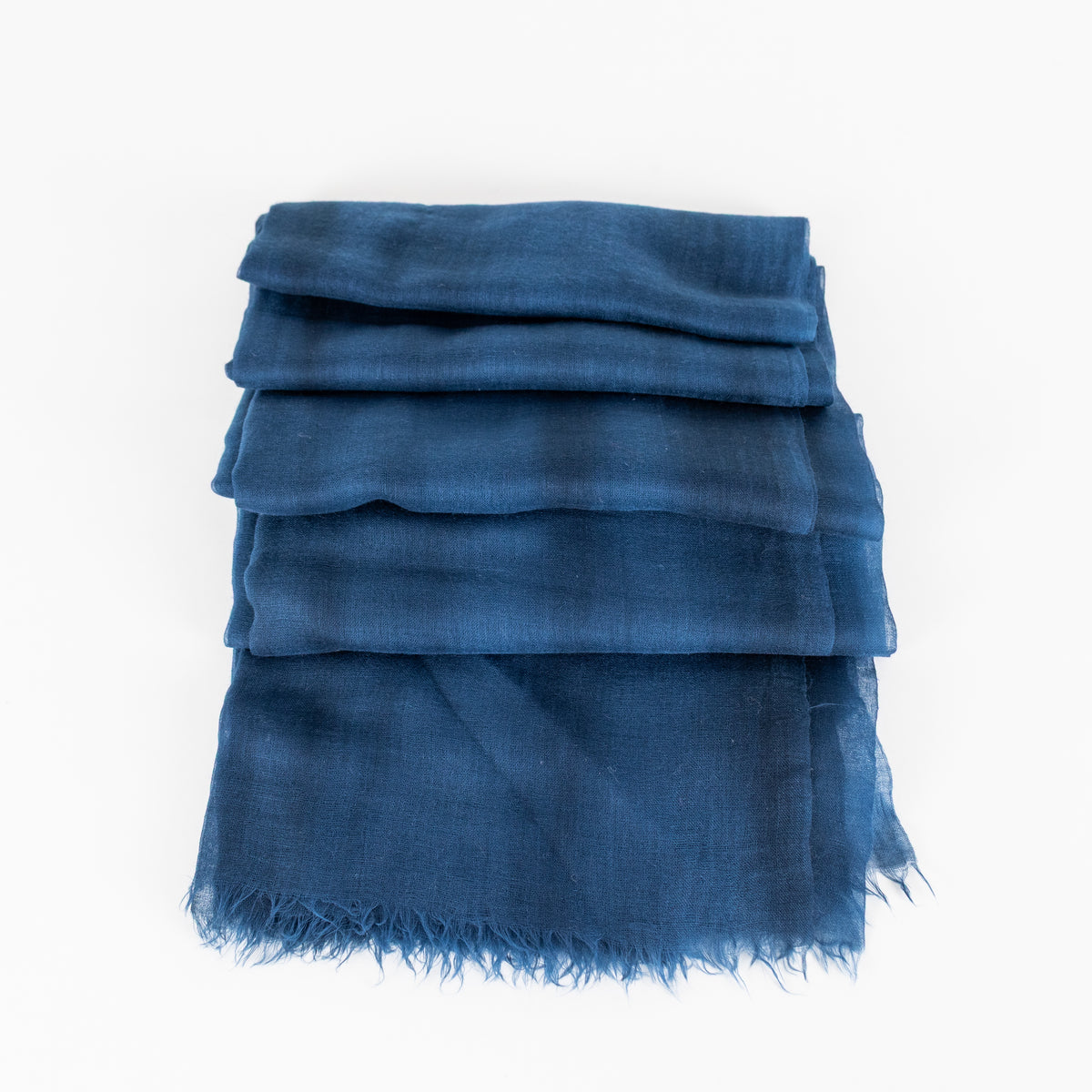 Loro Piana Blue Ombre Pattern Cashmere Scarf
