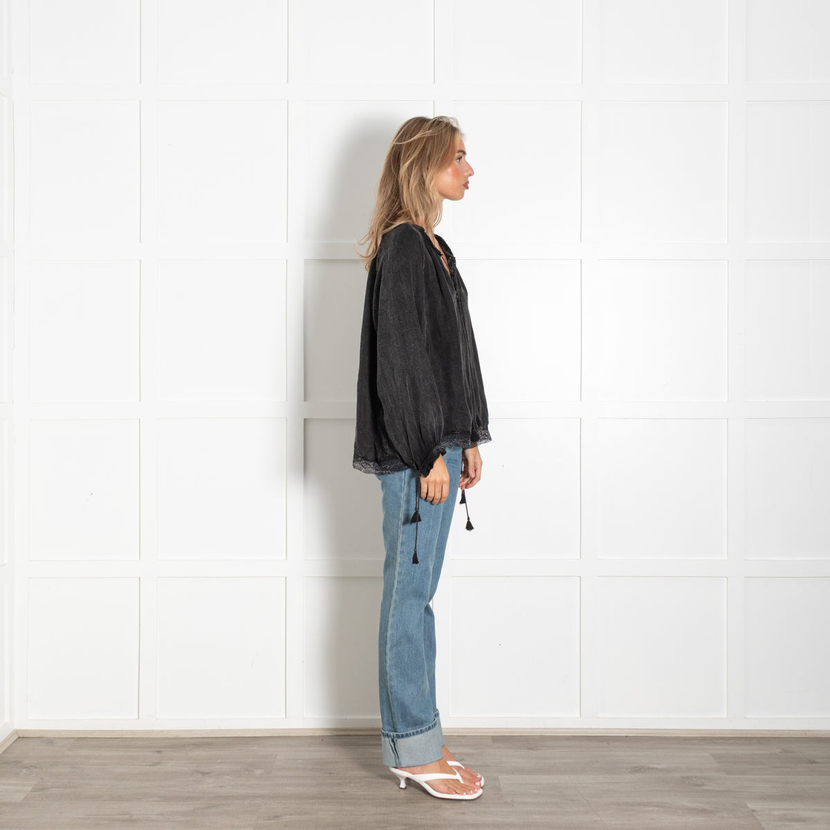 Zadig & Voltaire Washed black Theresa blouse