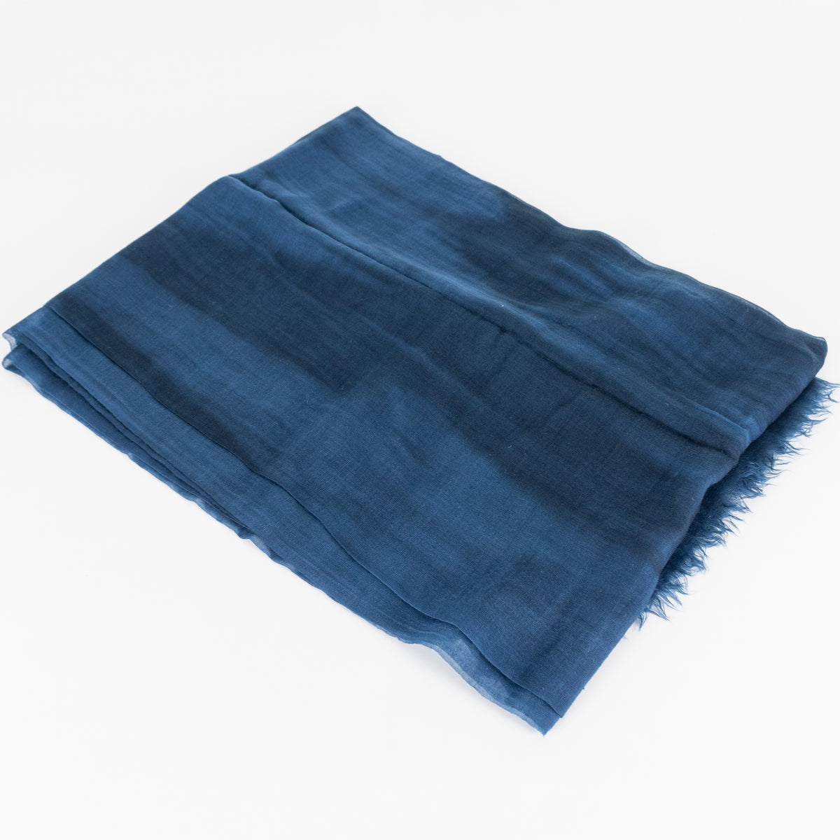 Loro Piana Blue Ombre Pattern Cashmere Scarf