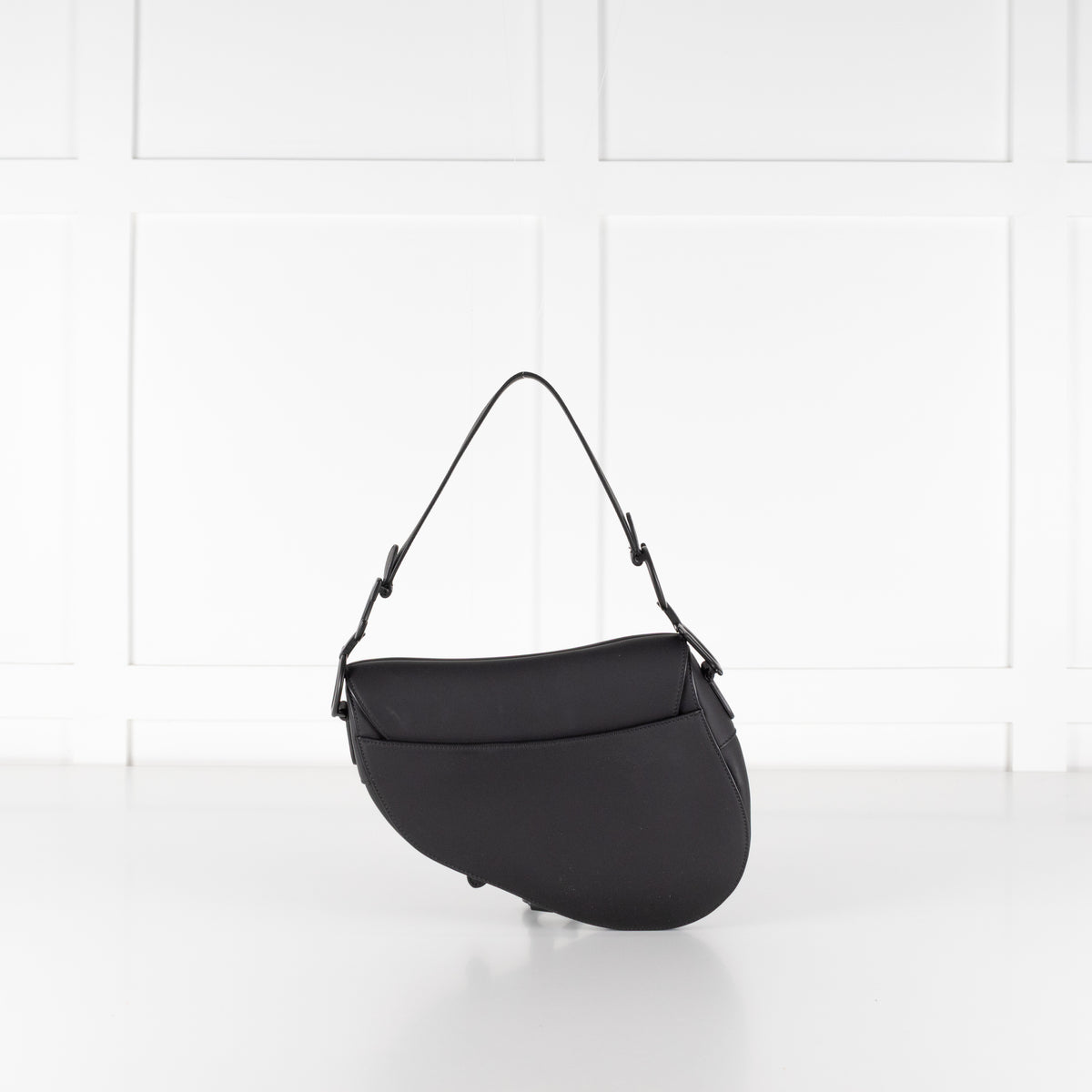 Christian Dior Black Ultramatte Saddle Bag