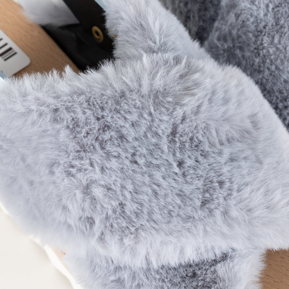 Stella McCartney Blue Faux Fur Platform Sandals