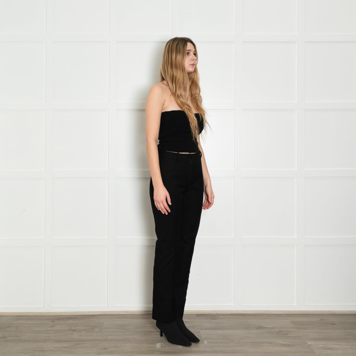 Joseph Black Straight Leg Tailored Trousers