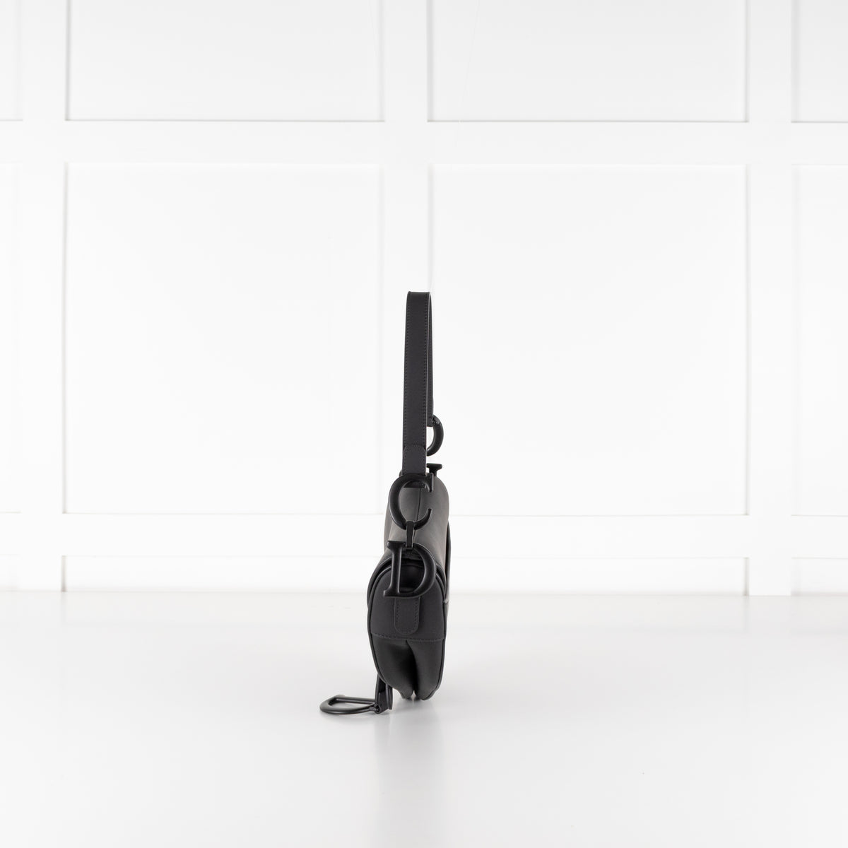 Christian Dior Black Ultramatte Saddle Bag