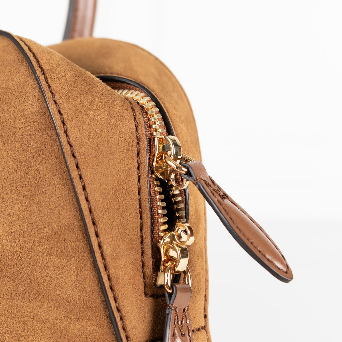 Stella McCartney Tan Ryder Faux Suede Shoulder Bag
