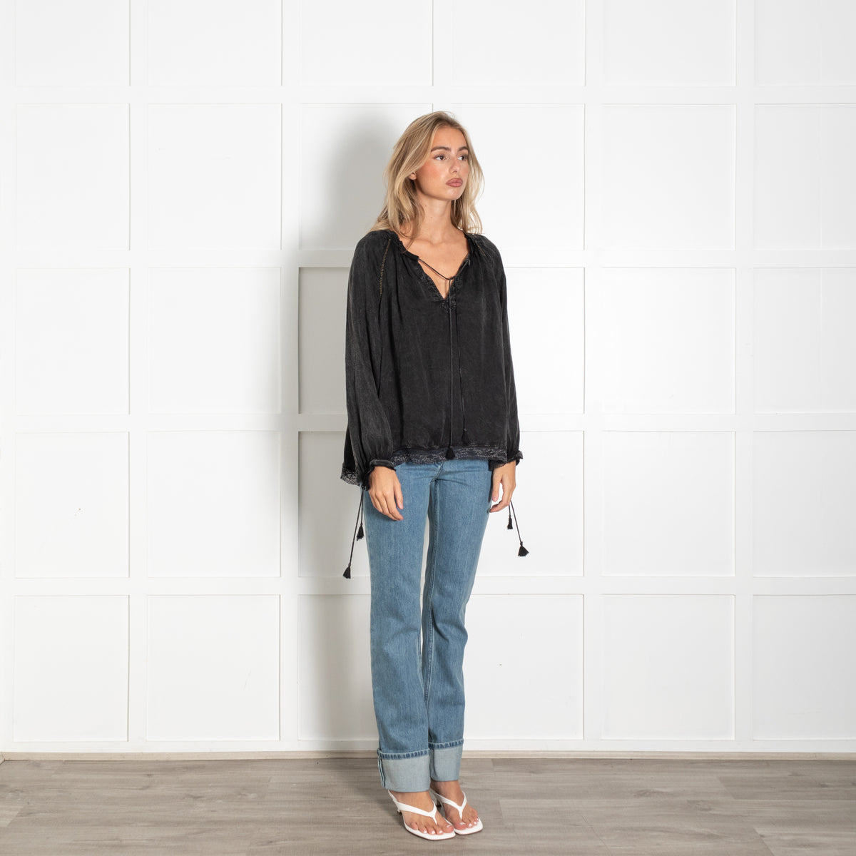 Zadig & Voltaire Washed black Theresa blouse