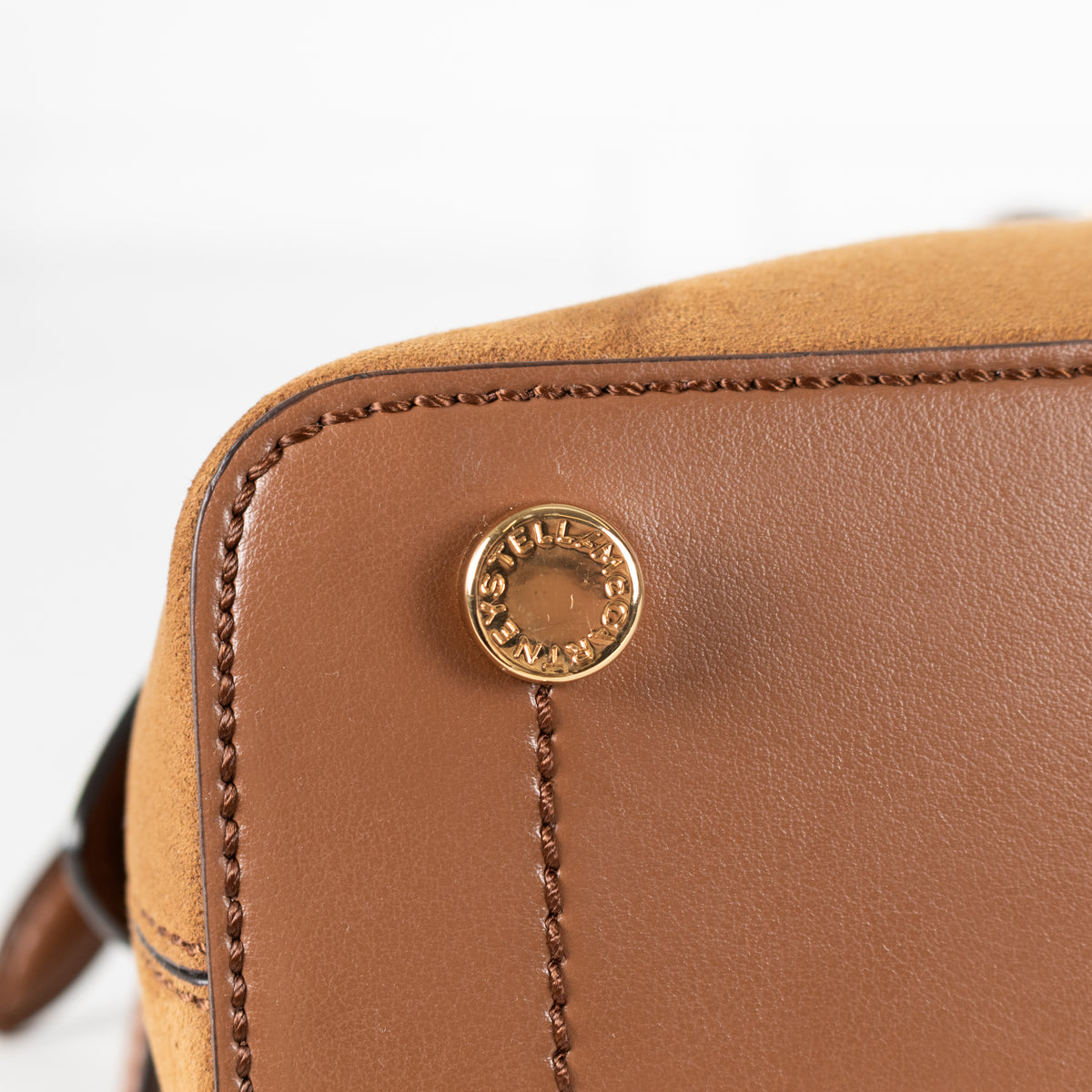 Stella McCartney Tan Ryder Faux Suede Shoulder Bag