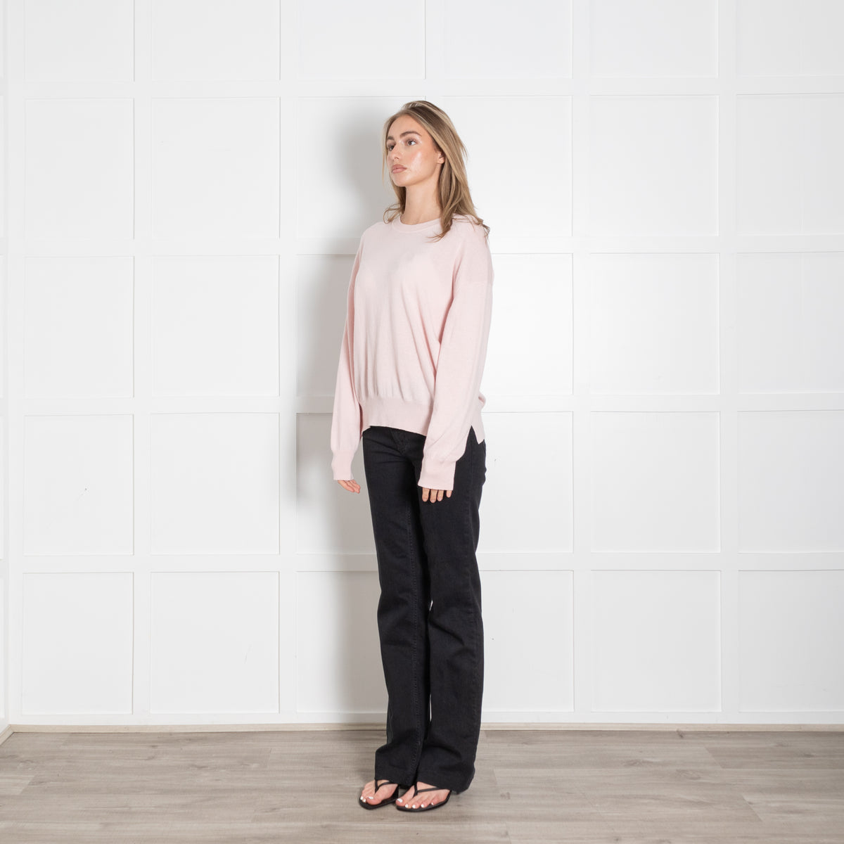 &Daughter Pale Pink Wool Round Neck Jumper