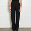 Khaite Black Back Split Detail Straight Leg Trousers