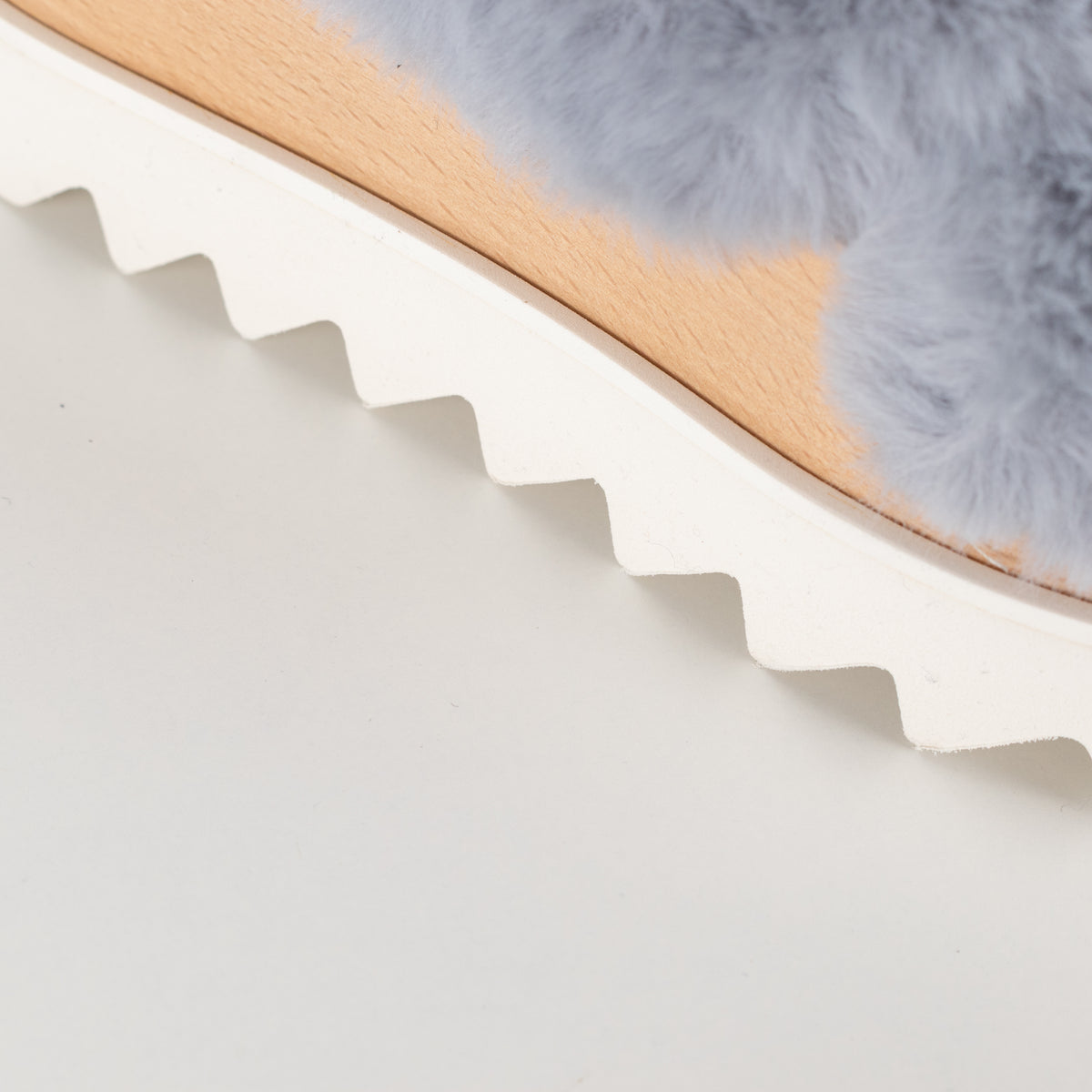 Stella McCartney Blue Faux Fur Platform Sandals
