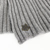 Zadig & Voltaire Grey Ribbed Wool Blend Scarf