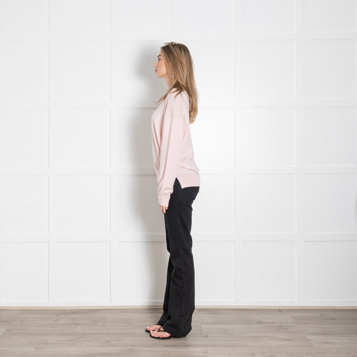 &Daughter Pale Pink Wool Round Neck Jumper