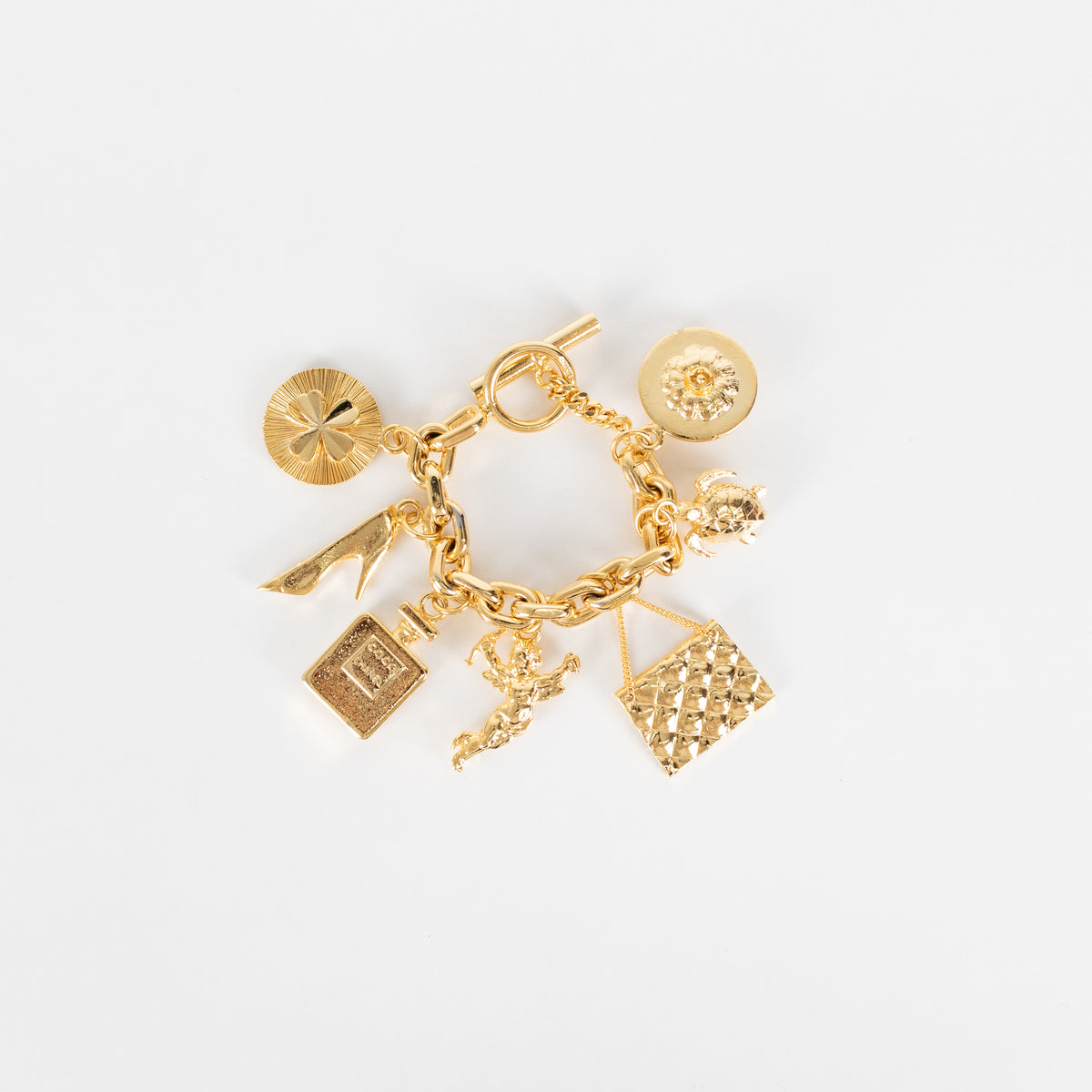 Chanel Gold Chunky Charm Bracelet