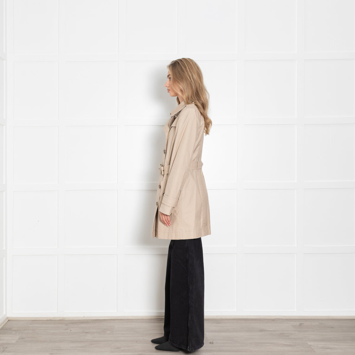 Burberry Brit Beige Mac With Belt