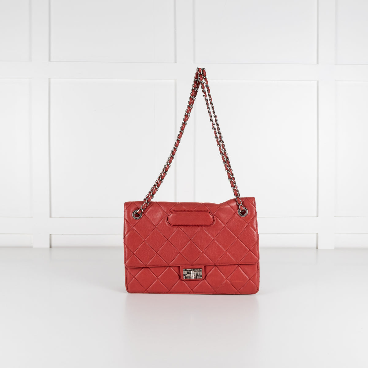 Chanel 2.55 Reissue Vintage Red Aged Calfskin Leather Shoulder Bag