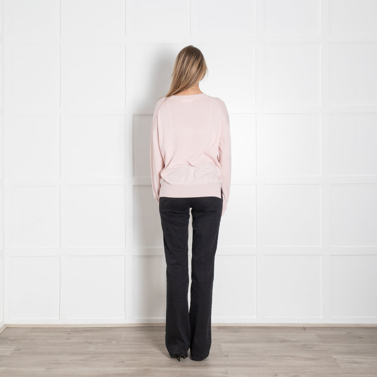 &Daughter Pale Pink Wool Round Neck Jumper