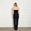 Khaite Black Back Split Detail Straight Leg Trousers