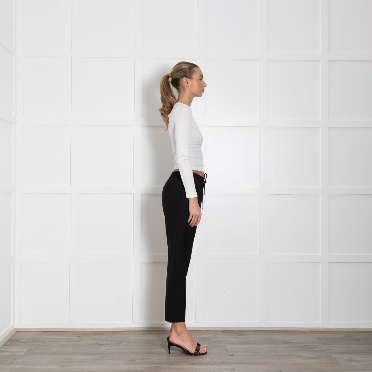 Joseph Black Elasticated Waist Trousers