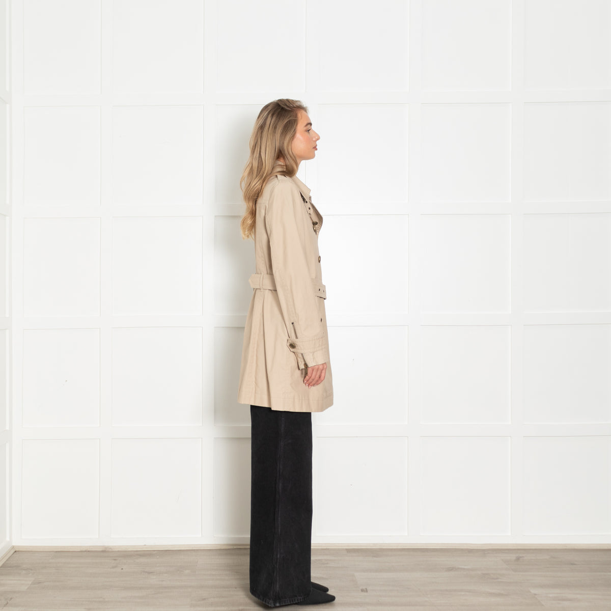 Burberry Brit Beige Mac With Belt