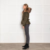 Weekend Max Mara Green Fur Trim Padded Short Jacket
