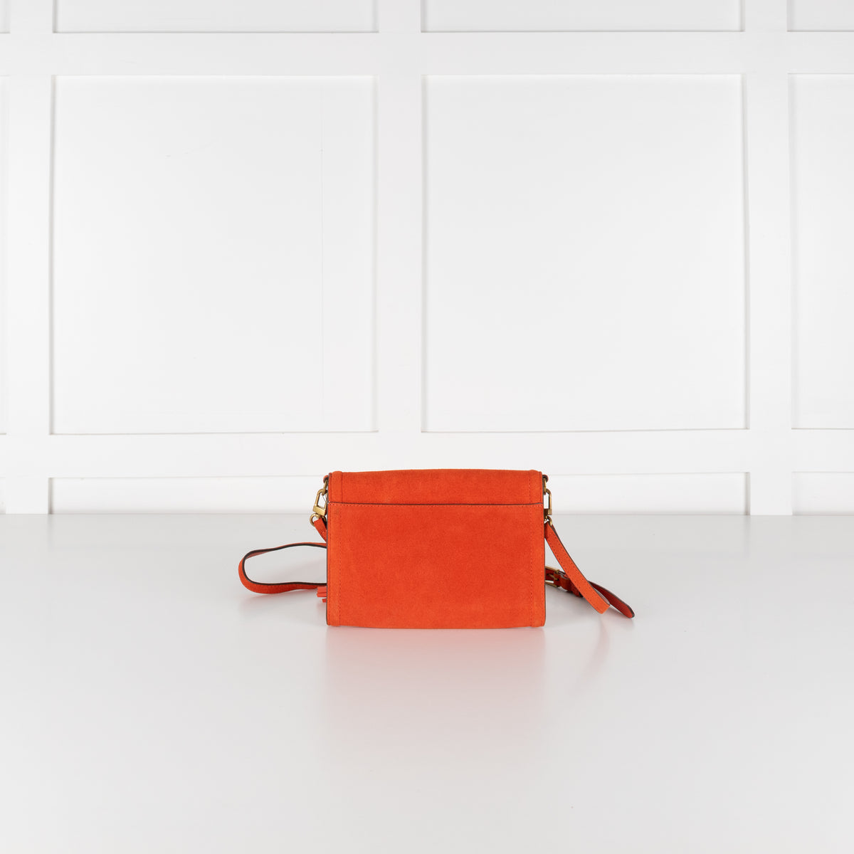 Tory Burch Orange Suede Crossbody Tassel Bag