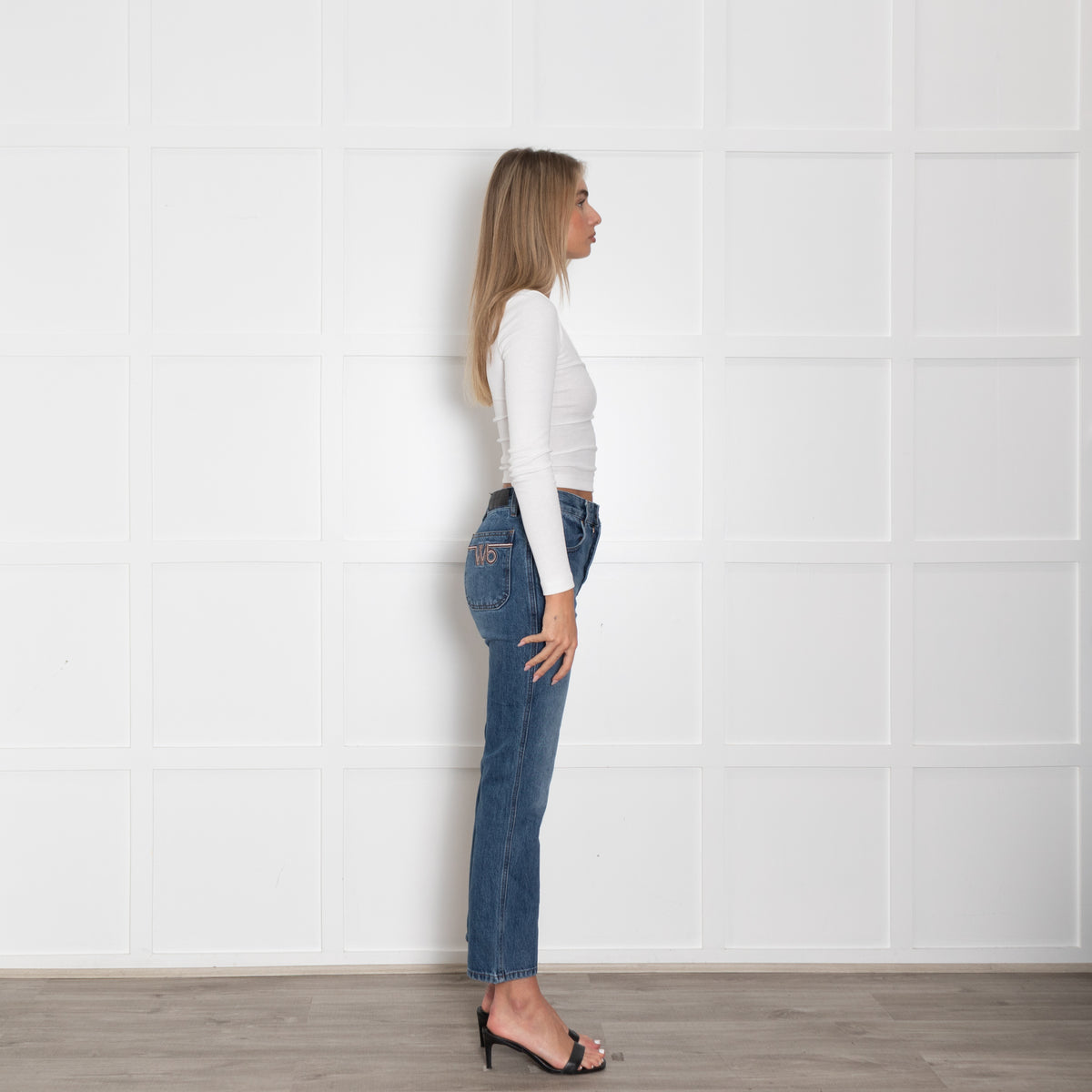 Victoria Beckham Dark Wash Straight Leg Jeans