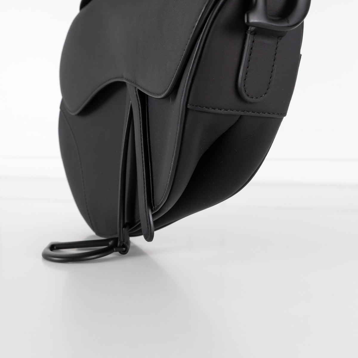 Christian Dior Black Ultramatte Saddle Bag