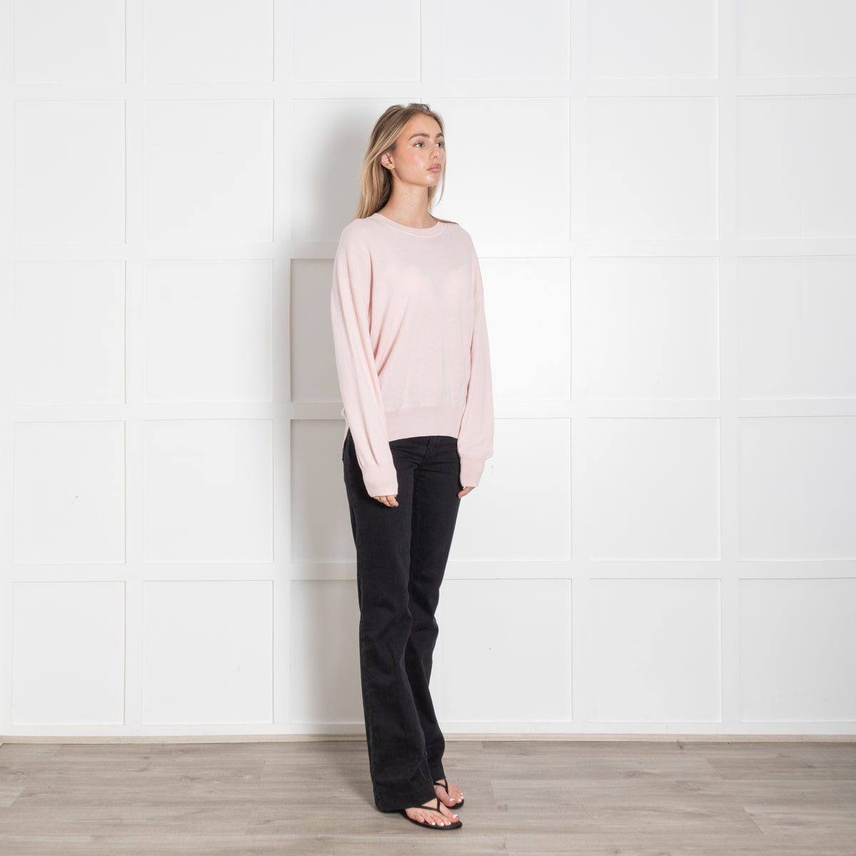 &Daughter Pale Pink Wool Round Neck Jumper