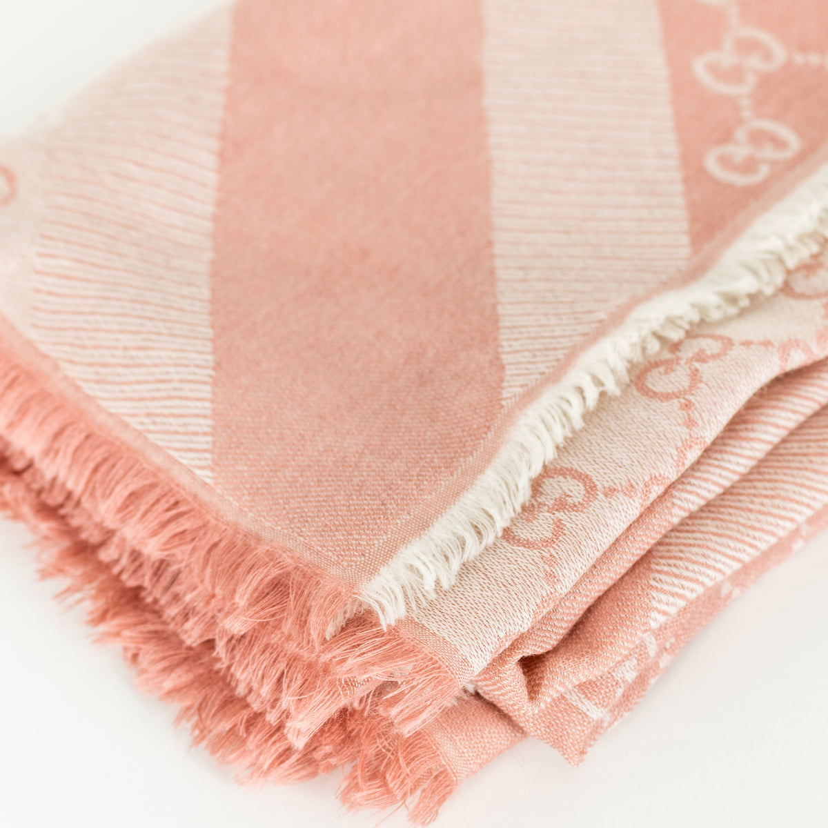 Gucci Pale Pink Square GG Scarf