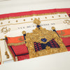 Hermes Vue Du Carrosse De La Galere La Reale  Red Cream Gold Blue