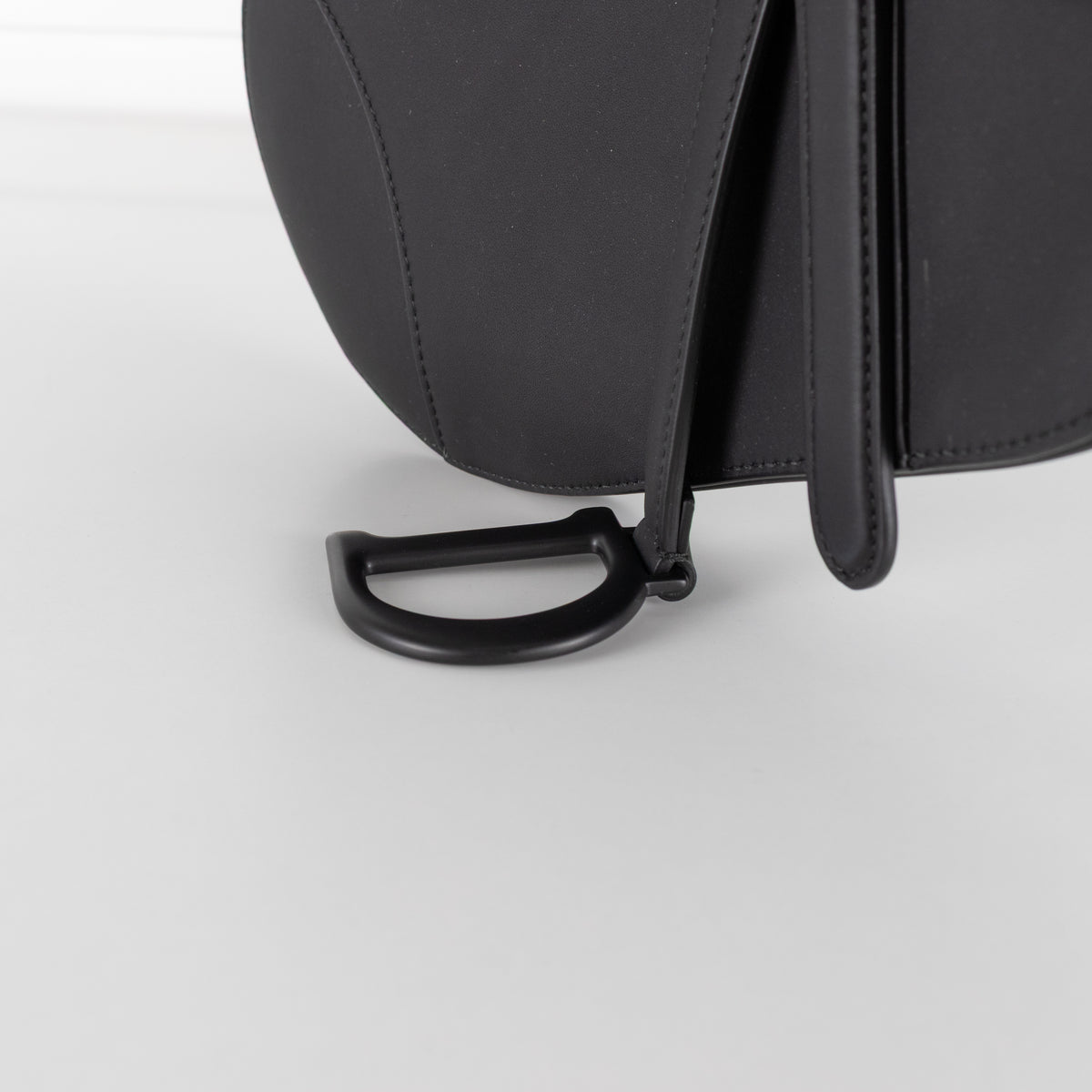 Christian Dior Black Ultramatte Saddle Bag