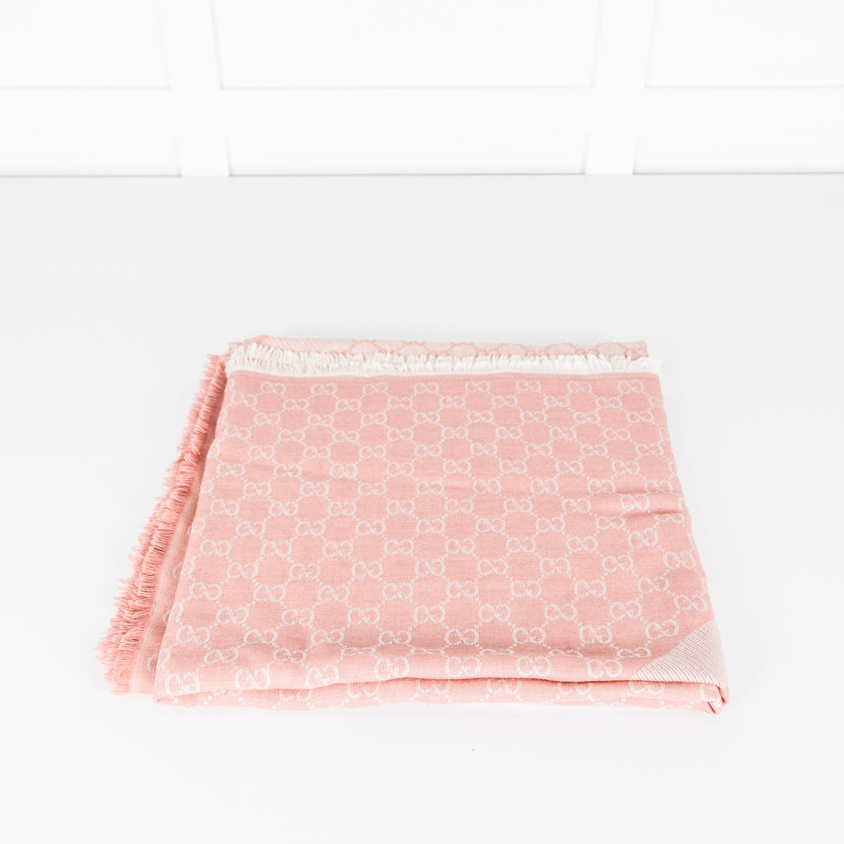 Gucci Pale Pink Square GG Scarf