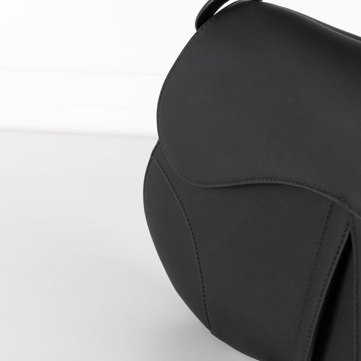 Christian Dior Black Ultramatte Saddle Bag