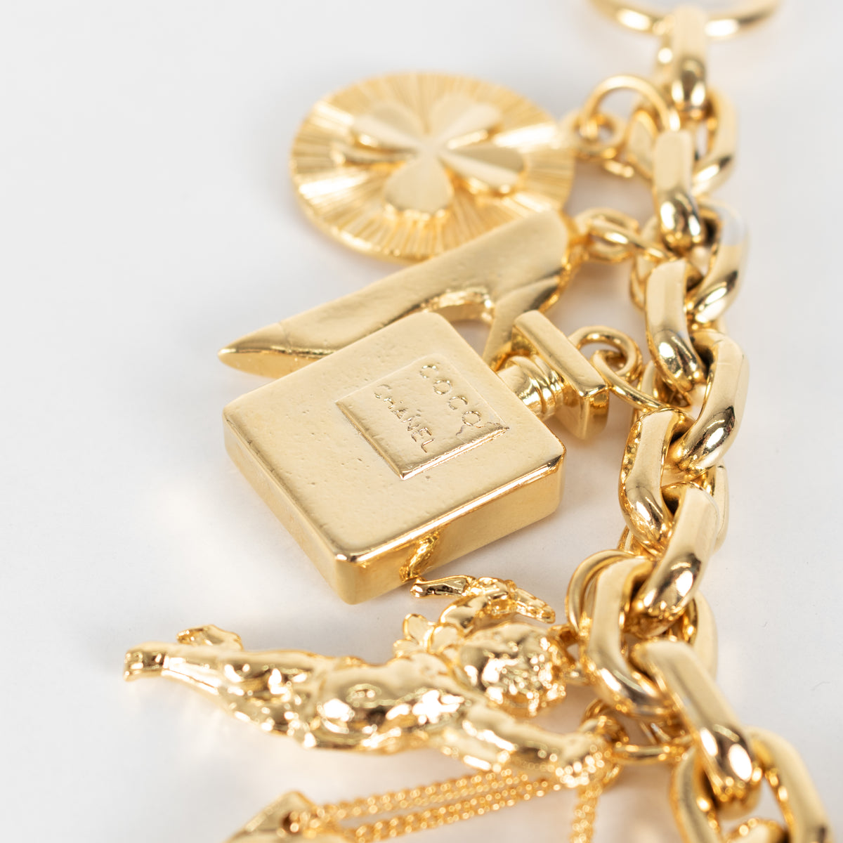 Chanel Gold Chunky Charm Bracelet