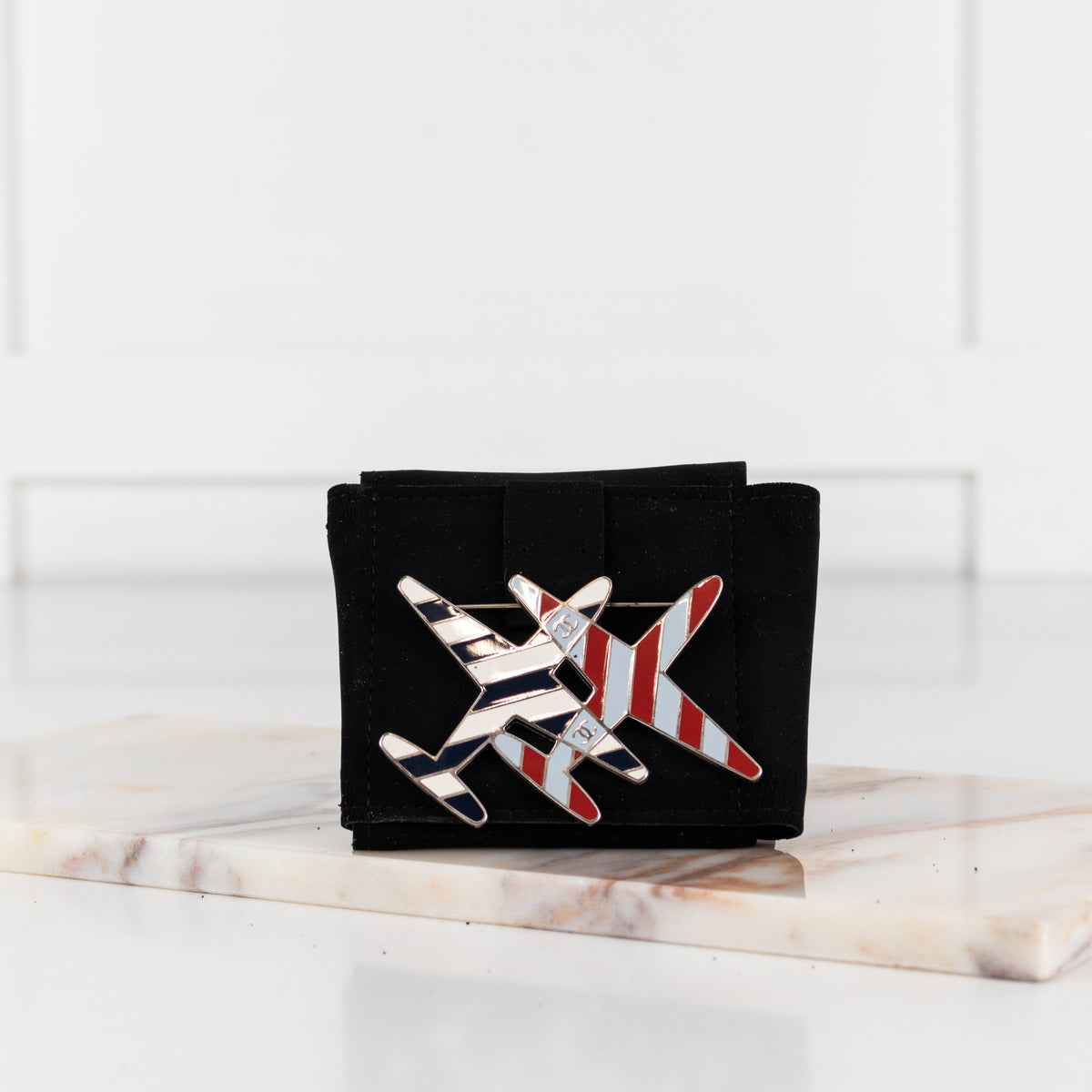 Chanel Airlines Enamel Plane Brooch