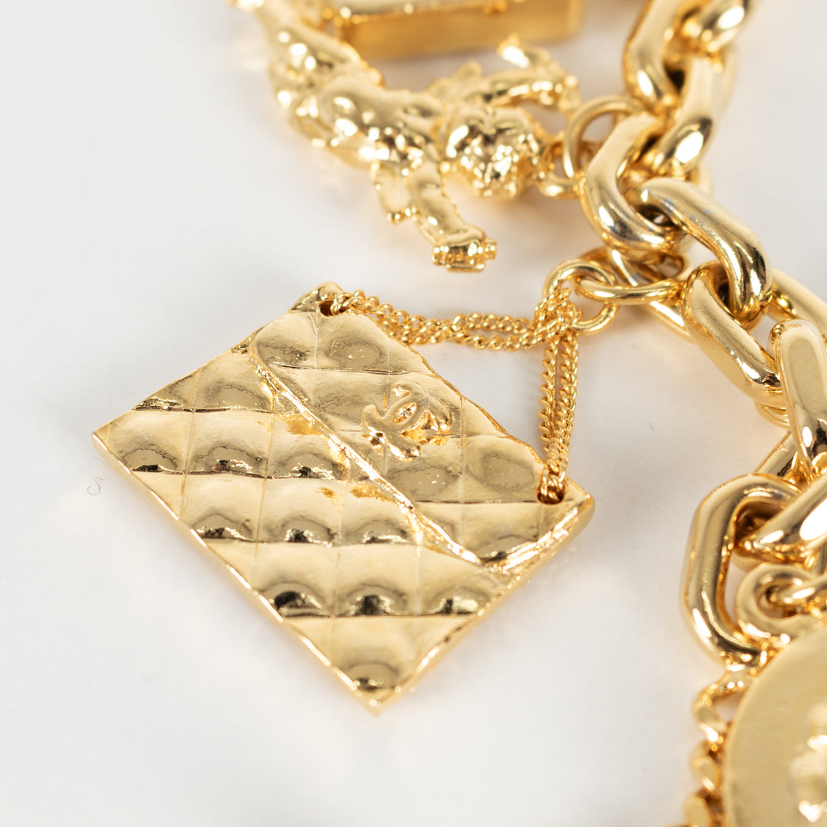 Chanel Gold Chunky Charm Bracelet