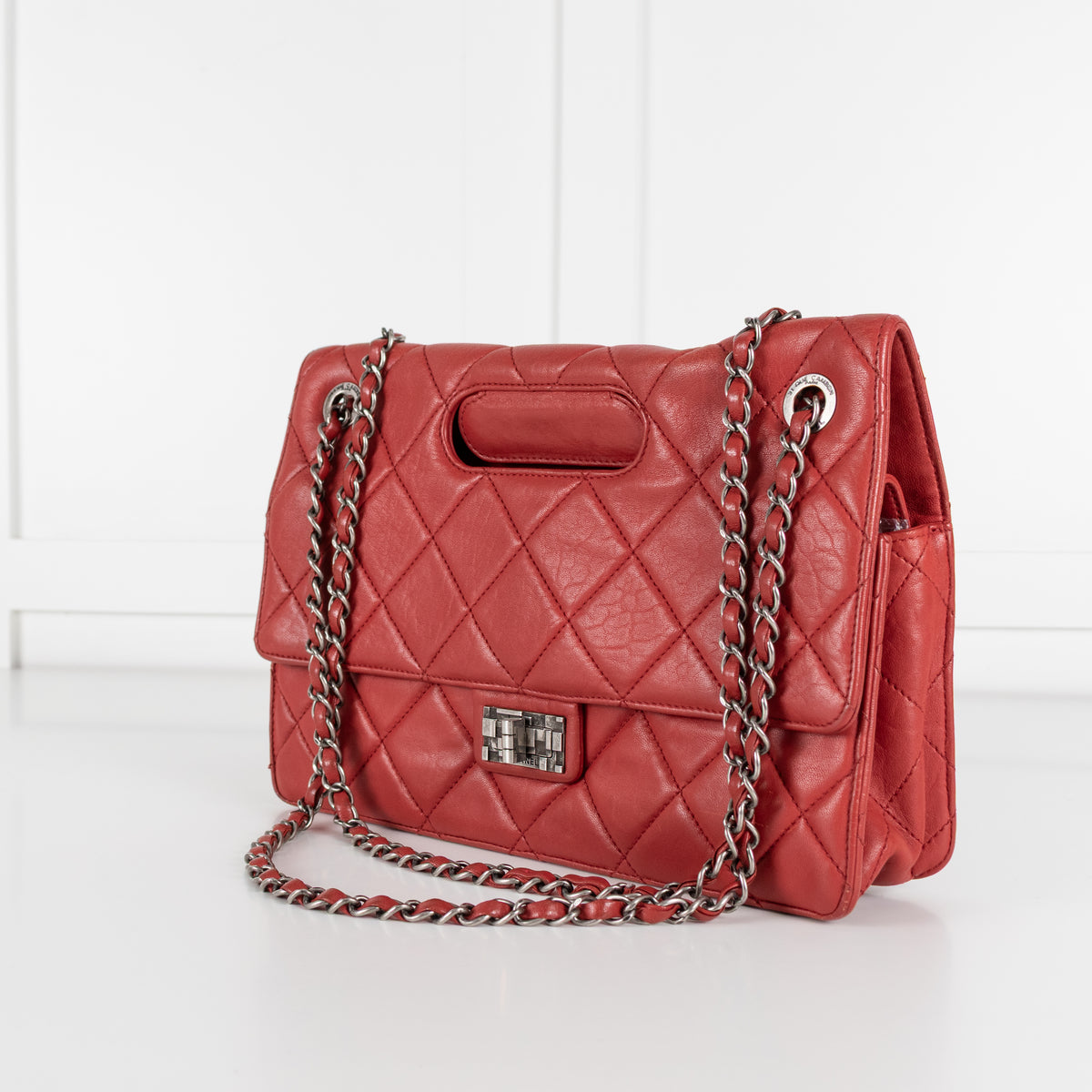 Chanel 2.55 Reissue Vintage Red Aged Calfskin Leather Shoulder Bag