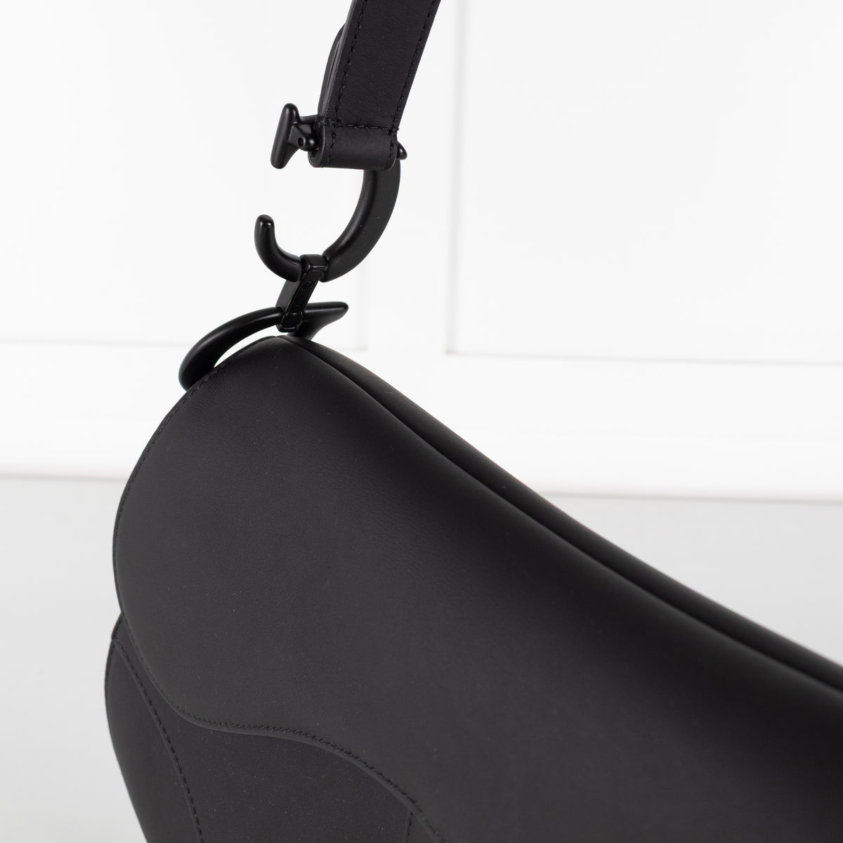 Christian Dior Black Ultramatte Saddle Bag