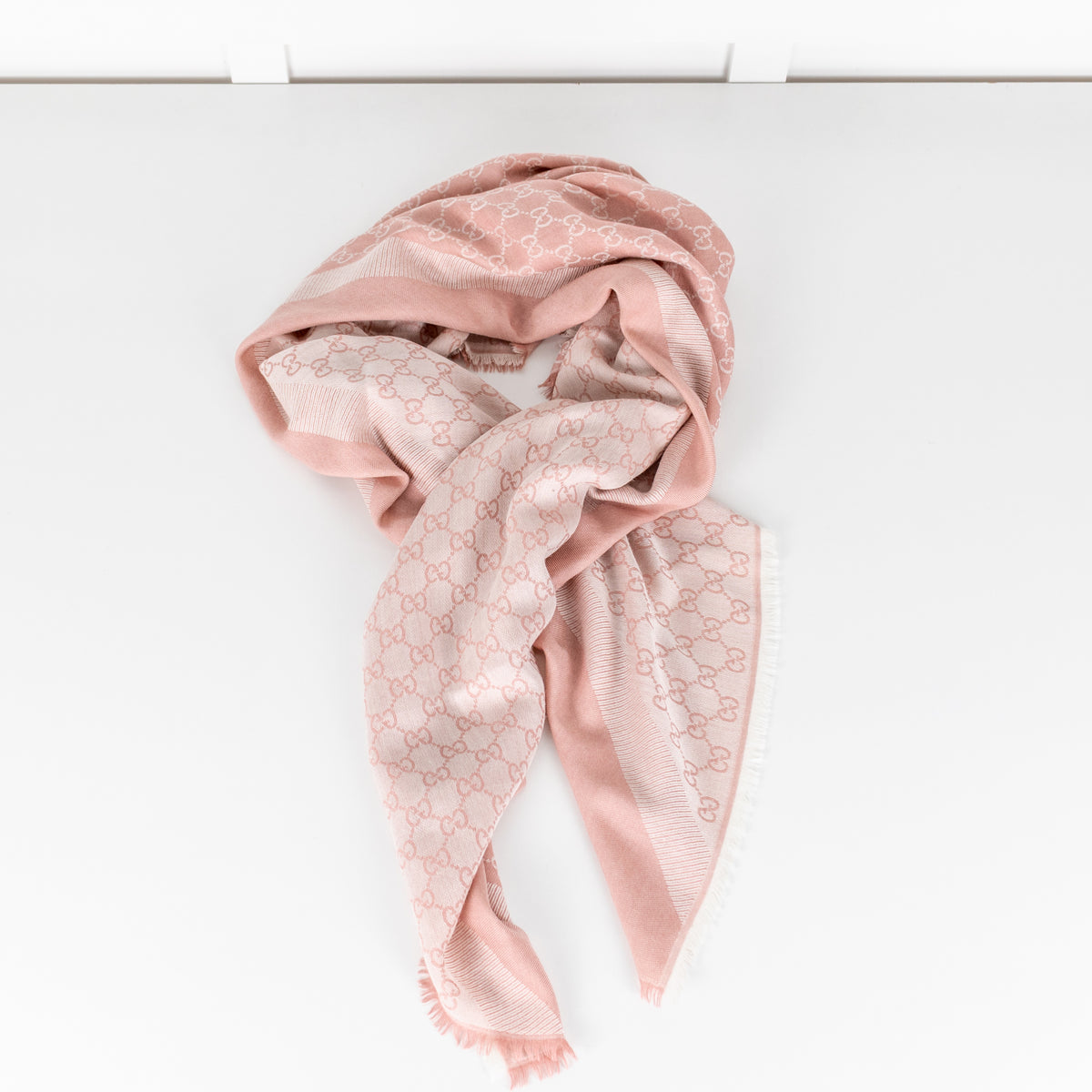 Gucci Pale Pink Square GG Scarf