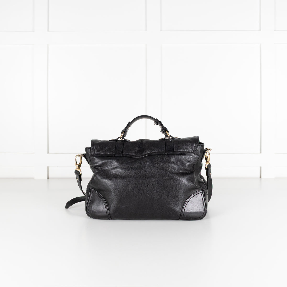 Aspinal of London Black Mollie Satchel Bag