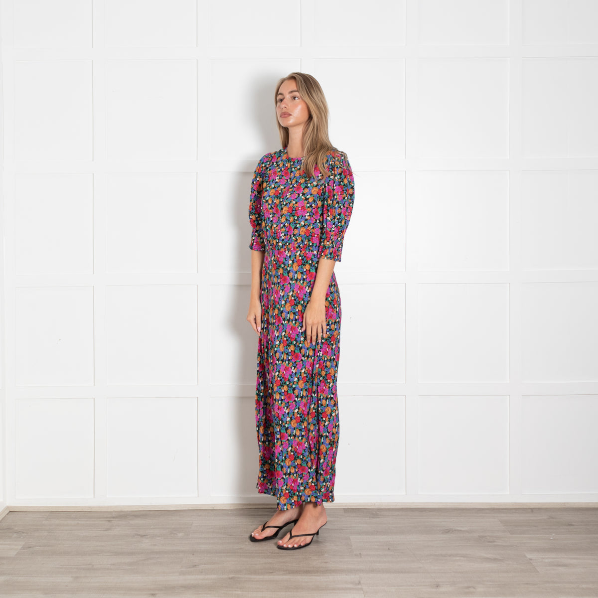 Rixo Lucile Floral Print Crepe De Chine Maxi Dress