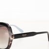Prada Black Tortoiseshell Sunglasses With Blue Arms