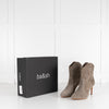 Ba&Sh Beige Suede Caitlin Heeled Ankle Boots
