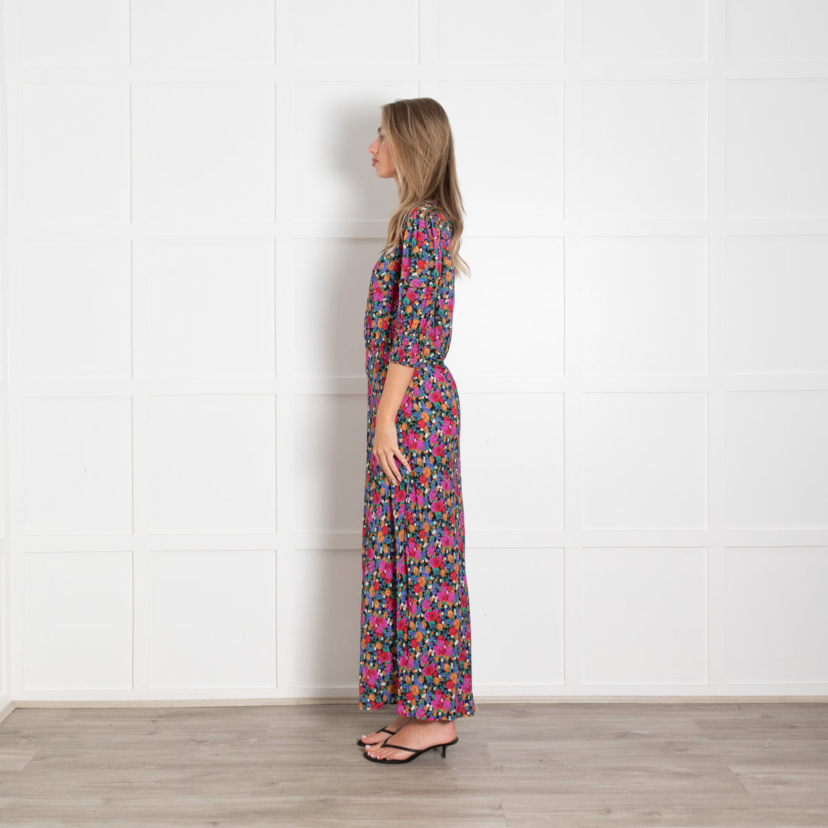 Rixo Lucile Floral Print Crepe De Chine Maxi Dress