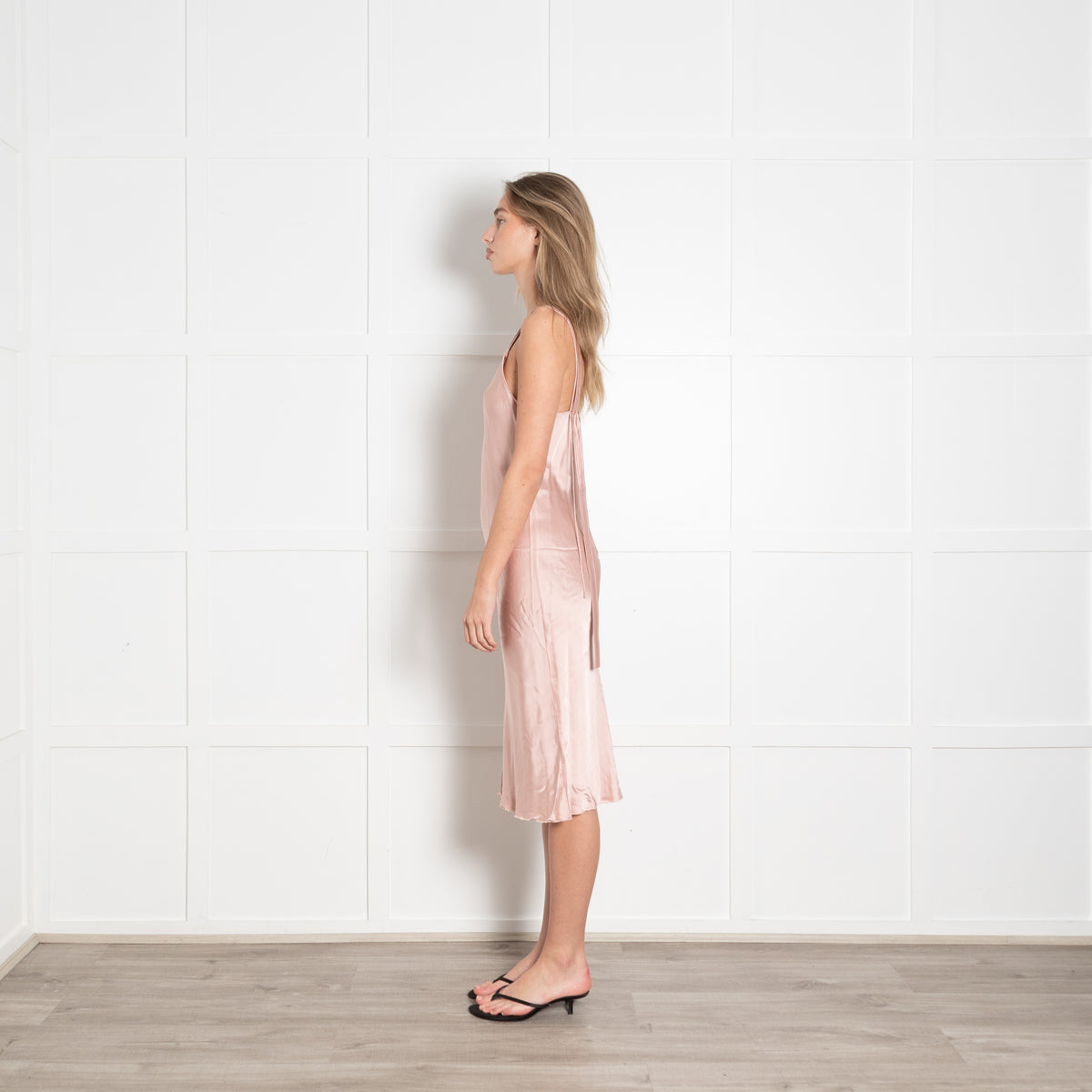 Helmut Lang Pink Silk Slip Dress