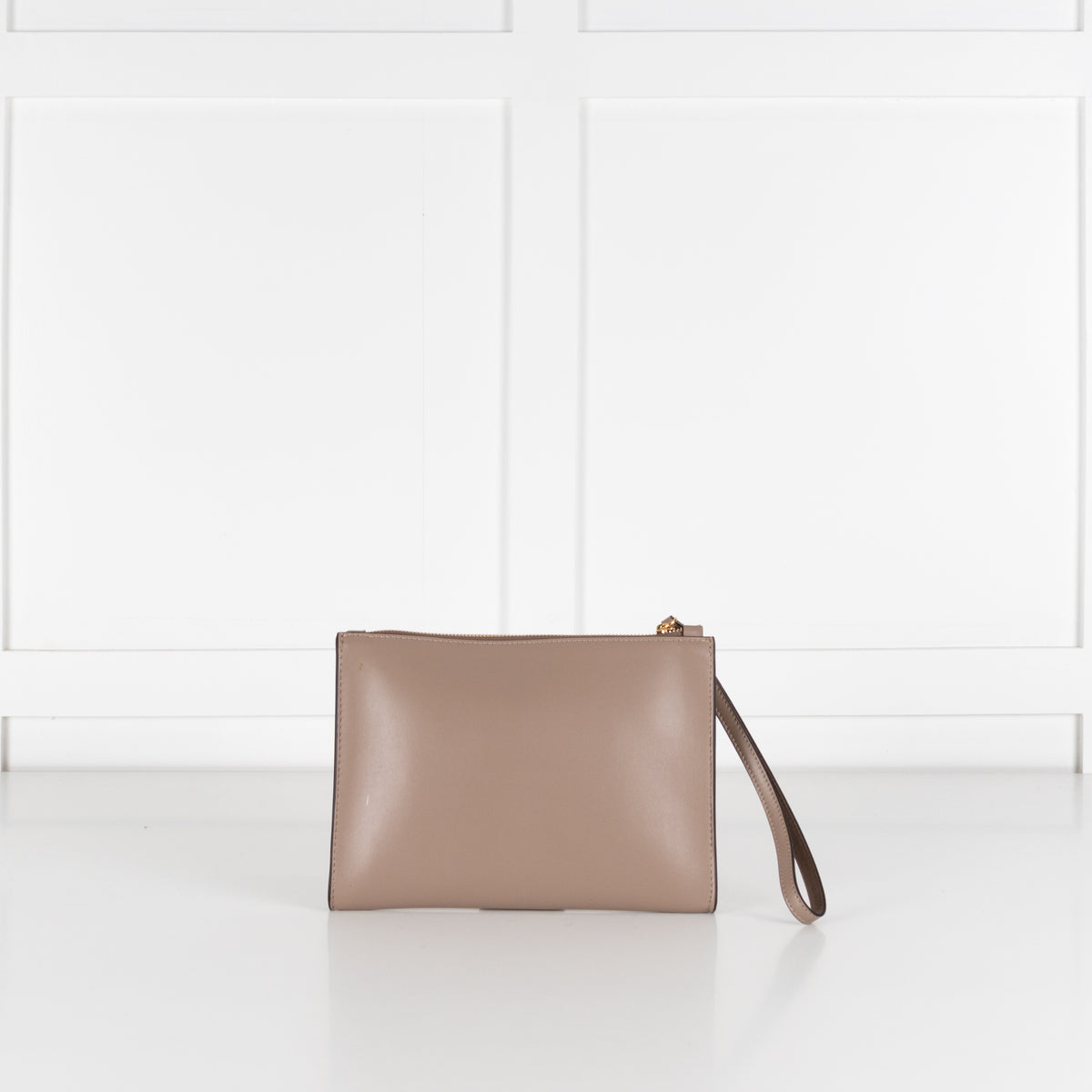 Stella McCartney Logo Taupe Vegan Leather Pouch