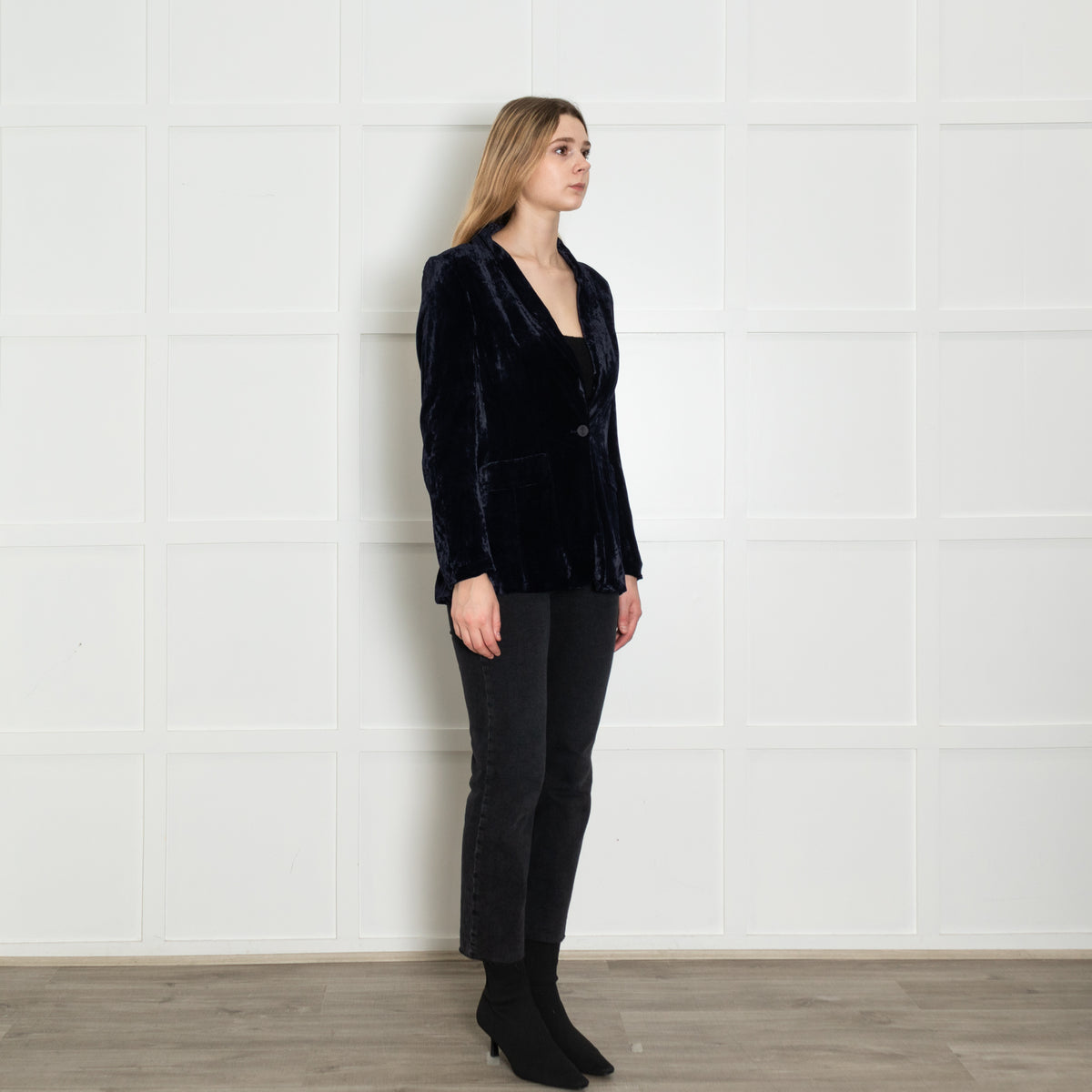 Marccain Purple Velvet Blazer