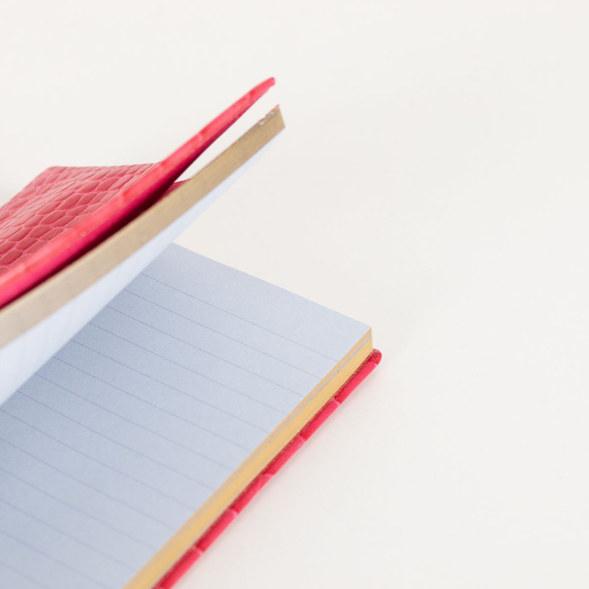 Smythson Raspberry Panama Leather Notebook With Silk Lining