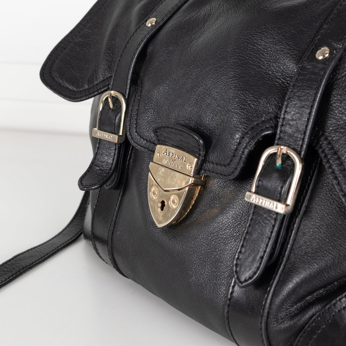 Aspinal of London Black Mollie Satchel Bag
