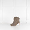 Ba&Sh Beige Suede Caitlin Heeled Ankle Boots